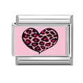 Pink Heart Italian Charm Link