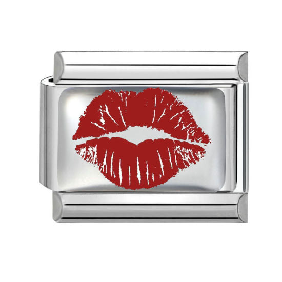 Red Lip Italian Charm Link