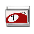 No. 7 Billiard Pool Ball Lucky Italian Charm Link