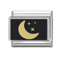 Black Moon Italian Charm Link