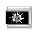 Black Sun Italian Charm Link