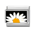 White Flower Italian Charm Link