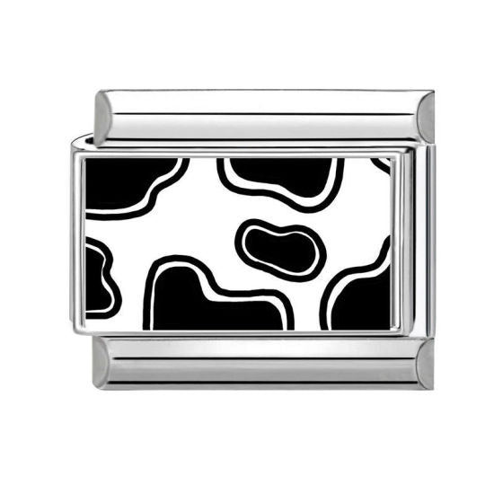 Cow Print Italian Charm Link