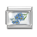 Multicolor Flower Italian Charm Link