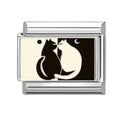 Beige Cat Italian Charm Link