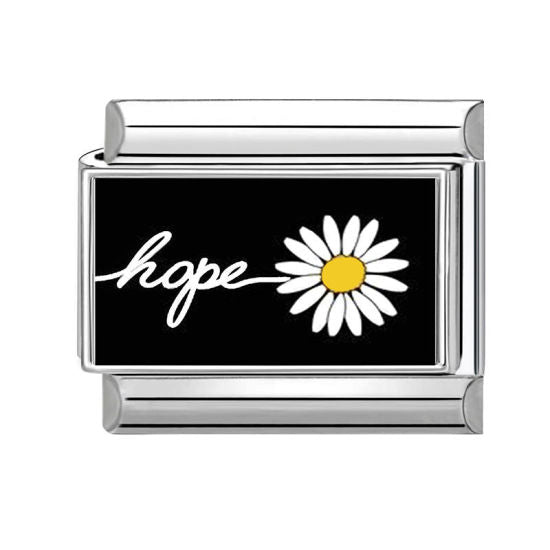 Flower Hope Italian Charm Link