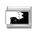 White Cat Italian Charm Link