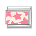 Pink Stars Italian Charm Link