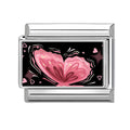 Pink Butterfly Italian Charm Link