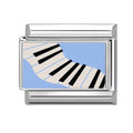 Black Piano Italian Charm Link