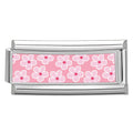 Extended Pink Flower Italian Charm Link