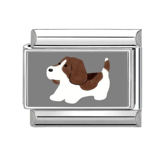 Beagle Dog Italian Charm Link