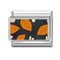 Orange Leaf Italian Charm Link