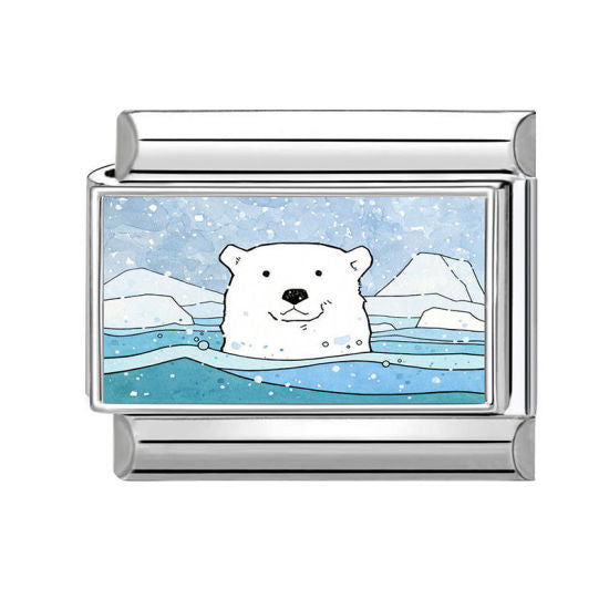 Polar Bear Italian Charm Link