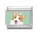 Corgi Dog Italian Charm Link