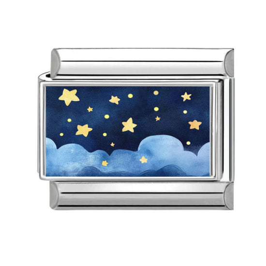 Starry Night Italian Charm Link
