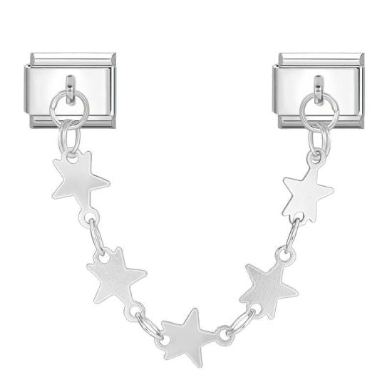 Silver Star Italian Charm Link