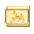 Gold Horse Italian Charm Link