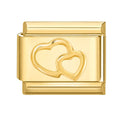 Gold Heart Italian Charm Link