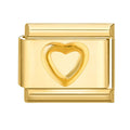 Gold Heart Italian Charm Link