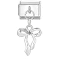 Silver Bowknot Italian Charm Link